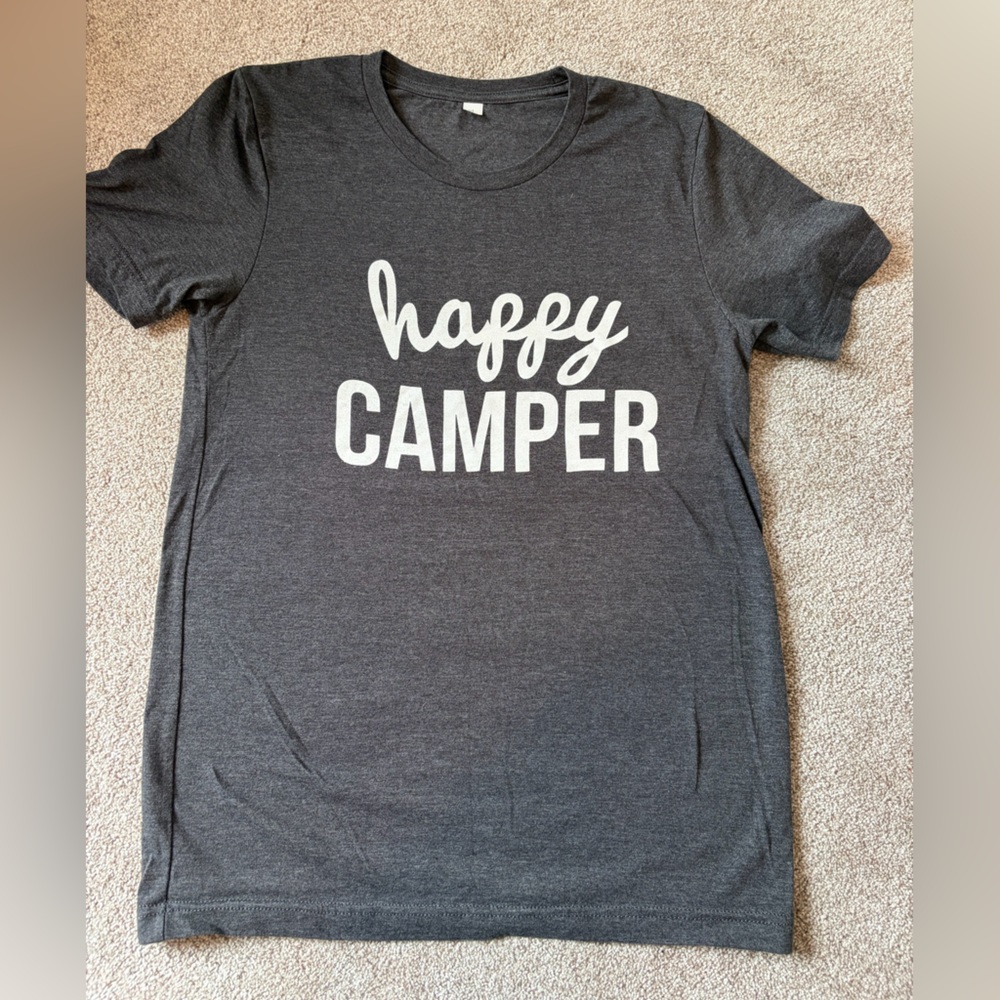 Gray 'Happy Camper' T-Shirt
